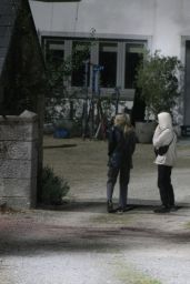 Dakota Fanning and Ishana Shyamalan - Filming "The Watchers" in Ireland 08/17/2023