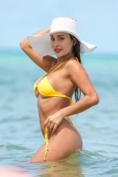 Dorina Guillen in a Cheeky Yellow Bikini at the Beach in Miami 08/03/2023