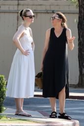 Elle Fanning in a Long White Dress Shopping in Beverly Hills 08/10/2023