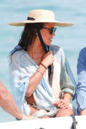 Emma Weymouth Arriving at Club 55 in Saint Tropez 08/18/2023