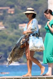 Emma Weymouth at the Club 55 in St Tropez 08/12/2023