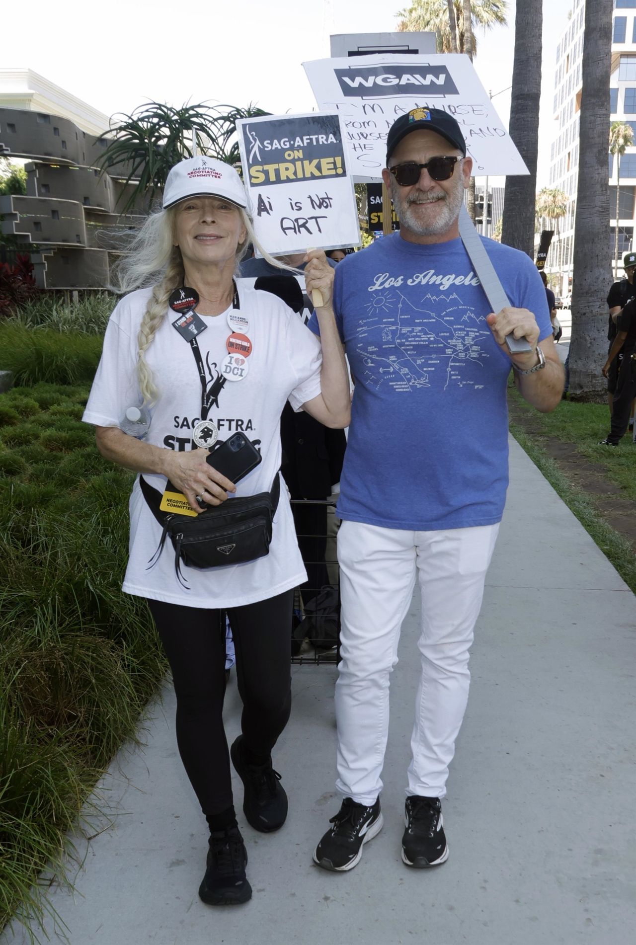 Frances Fisher - SAG-Aftra and WGA Strike at Netflix Offices in Los