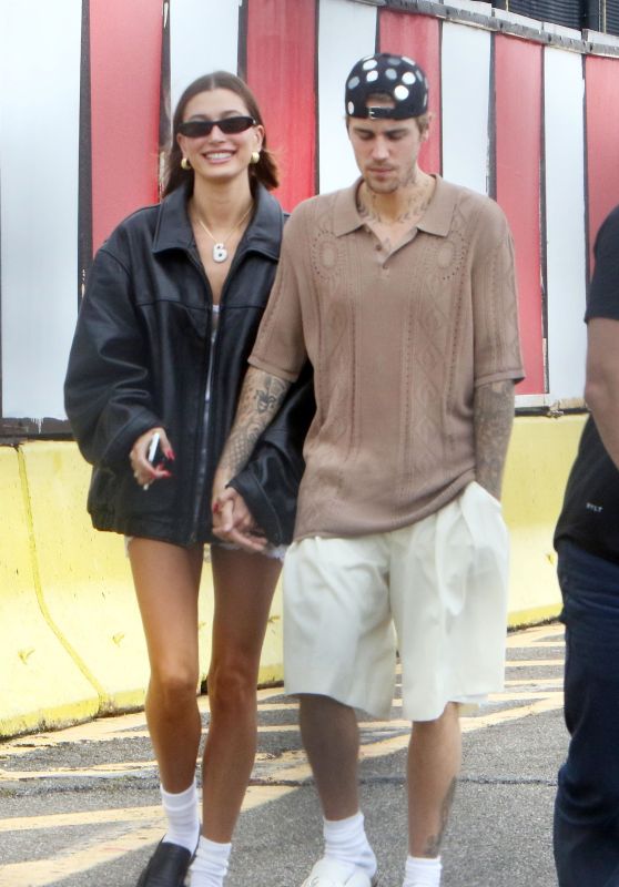 Hailey Rhode Bieber and Justin BIeber at Air Pegasus Heliport in New York 08/29/2023