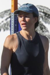 Jennifer Garner After Intense Running in Brentwood 08/29/2023