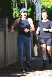 Jennifer Garner After Intense Running in Brentwood 08/29/2023