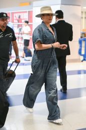 Jennifer Lopez Arriving at JFK Airport in New York 08/12/2023