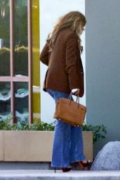 Jennifer Lopez in a Brown Blazer Jacket and Blue Denim Jeans in Los Angeles 08/23/2023