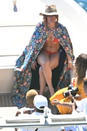 Jennifer Lopez in a Red Bikini 08/11/2023