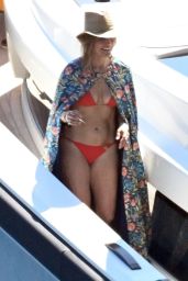 Jennifer Lopez in a Red Bikini 08/11/2023