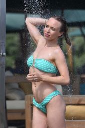 Jorgie Porter in Aqua-coloured Bikini 08/21/2023