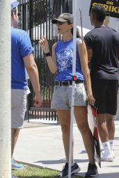 Justine Bateman - SAG-AFTRA Strike Outside Netflix Headquarters in LA 08/08/2023