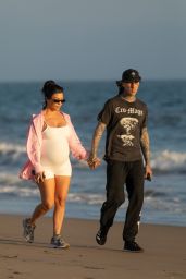 Kourtney Kardashian and Travis Barker Heading to the Beach for a Stroll in Santa Barbara 08/23/2023