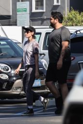 Kristen Stewart in a Tie Dye Tee and Converse Sneakers - Shopping for Oat Milk in Los Feliz 08/04/2023