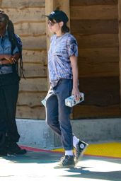 Kristen Stewart in a Tie Dye Tee and Converse Sneakers - Shopping for Oat Milk in Los Feliz 08/04/2023