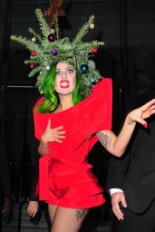 Lady Gaga Dressed as a Christmas Tree - London 08/12/2023