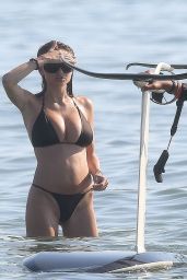 Leni Klum in a Black Bikini at the Twiga Beach Club in Marmi 08/20/2023