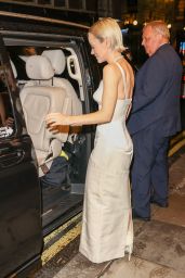 Lily Allen Wearing a White Busty Dress in London 08/29/2023