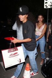 Madison Bailey and Mariah Linney at Catch Steak Restaurant in West Hollywood 08/25/2023