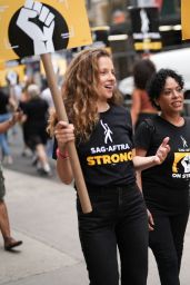 Margarita Levieva - SAG-AFTRA and WGA Strike in New York 08/08/2023