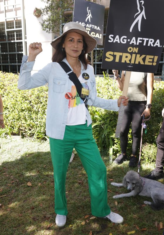 Michelle C. Bonilla – SAG-AFTRA and WGA Strike at Warner Brothers Studios in Burbank 08/18/2023
