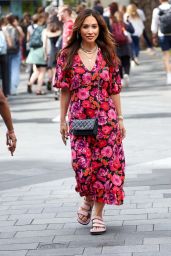 Myleene Klass Wearing a Floral Dress in London 08/19/2023