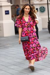 Myleene Klass Wearing a Floral Dress in London 08/19/2023