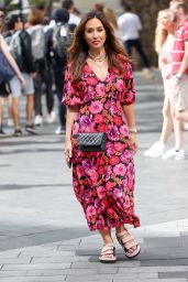 Myleene Klass Wearing a Floral Dress in London 08/19/2023