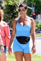 Nicole Murphy in a Tiffany blue Alo Outfit 08/22/2023