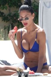 Nicole Scherzinger in a Blue Bikini in Sardinia 08/10/2023