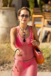 Rita Ora in a Pink Bikini in Ibiza 08/10/2023