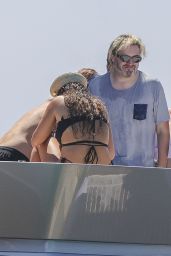 Rita Ora in a Silver Bikini - Yacht Trip in Ibiza 08/19/2023