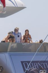 Rita Ora in a Silver Bikini - Yacht Trip in Ibiza 08/19/2023