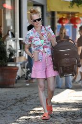 Rumer Willis in Pink Shorts and Matching Shirt in West Hollywood 08/12/2023