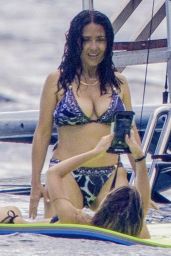 Salma Hayek in a Bikini at the Coast of Mexico 08/13/2023