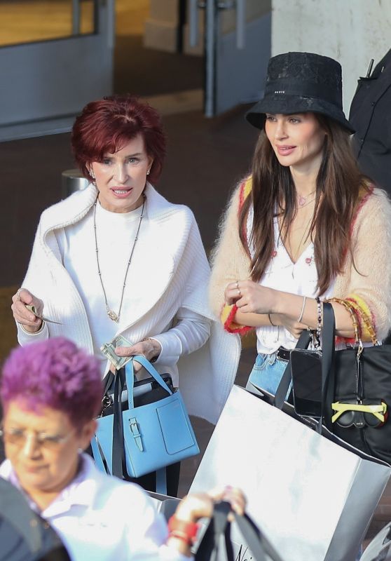 Sharon Osbourne and Aimee Osbourne at the Upscale Neiman Marcus Store in Beverly Hills 08/10/2023