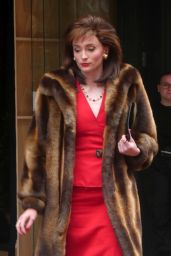 Sophie Turner - Filming ITVX Drama "Joan" in Birmingham 08/11/2023