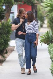 Zoe Saldana and Marco Perego Share in Erewhon in Santa Monica 08/14/2023