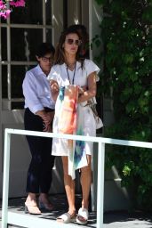 Alessandra Ambrosio in All White Ensemble at the Ivy in Santa Monica 09/03/2023