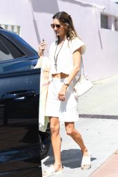 Alessandra Ambrosio in All White Ensemble at the Ivy in Santa Monica 09/03/2023