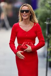 Amanda Holden in a Tight Red Dress in London 09/13/2023