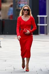 Amanda Holden in a Tight Red Dress in London 09/13/2023