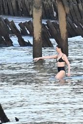 Anne Hathaway in a Black Bikini in Fairfield County, Connecticut 09/03/2023