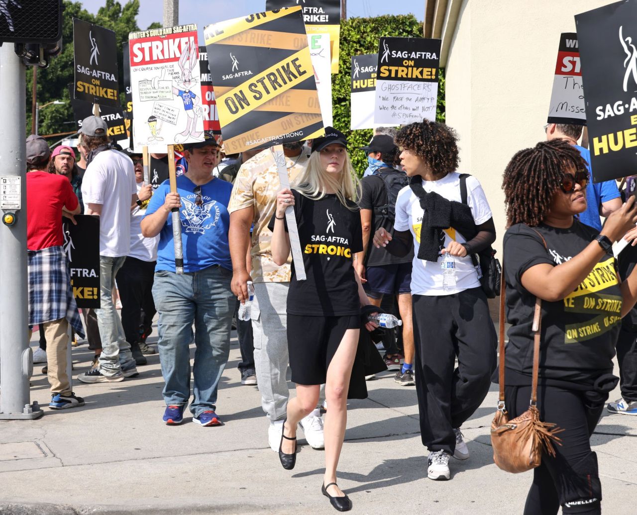 Anya Taylor-Joy - SAG-AFTRA and WGA Strike Outside Paramount Studios in