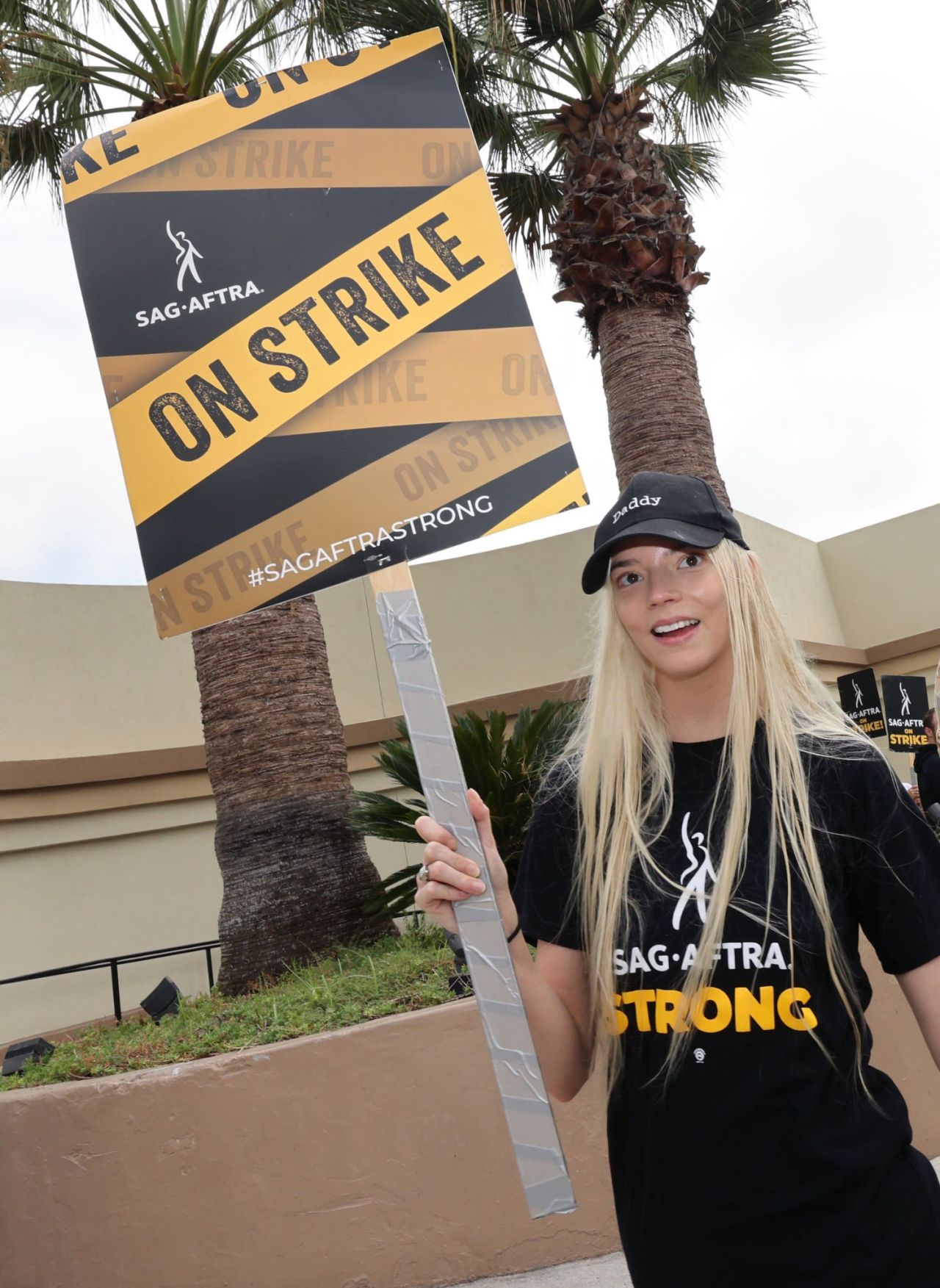 Anya Taylor-Joy - SAG-AFTRA and WGA Strike Outside Paramount Studios in