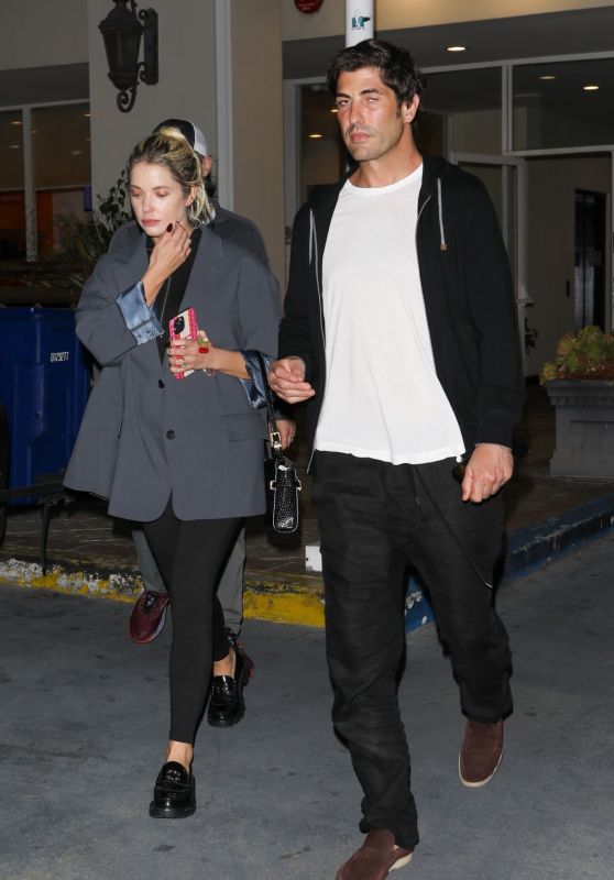 Ashley Benson and Brandon Davis at Sushi Park in West Hollywood 09/14/2023