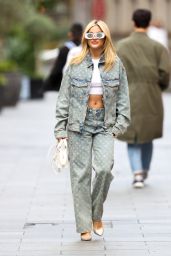 Ashley Roberts in a Crop Top and Double Denim in London 09/22/2023