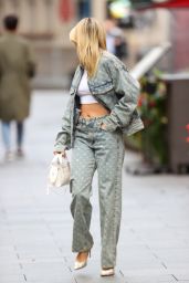 Ashley Roberts in a Crop Top and Double Denim in London 09/22/2023