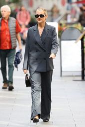 Ashley Roberts Wearing a Grey Trouser Suit - London 09/21/2023