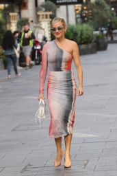 Ashley Roberts Wearing a Tight One Shoulder Dress in London 09/25/2023