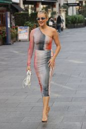 Ashley Roberts Wearing a Tight One Shoulder Dress in London 09/25/2023